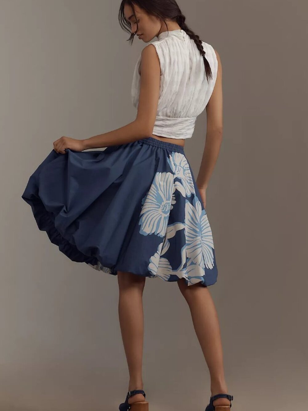 Maeve Drawstring Knee-Length Bubble Skirt Size Medium - Picture 2 of 10